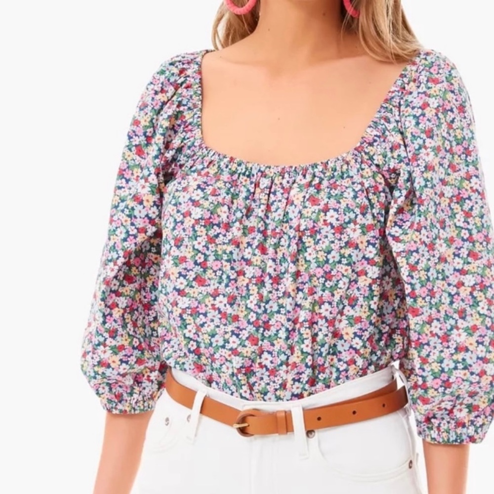 Tuckernuck Ditsy Floral Blouse XS Never Worn